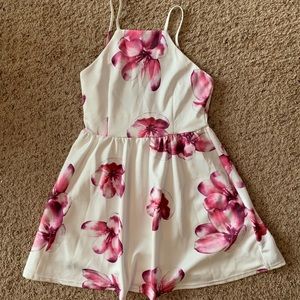 White/Pink Floral Sundress